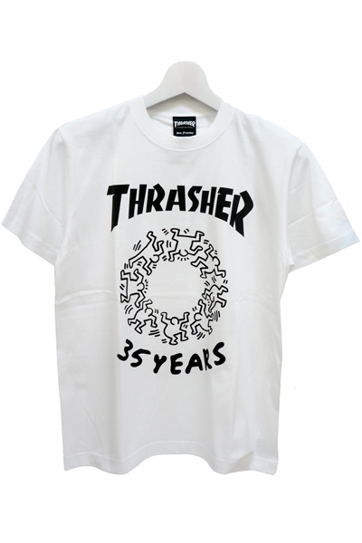 THRASHER THKH-SST08 TEE WHITE