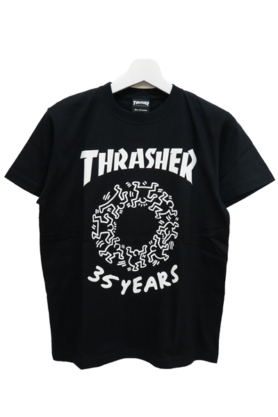 THRASHER THKH-SST08 TEE BLACK