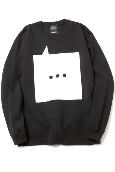 SILLENT FROM ME VOICE -Crew Sweat- BLACK