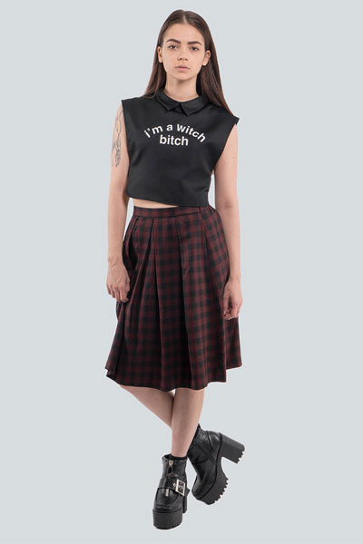 DROP DEAD CLOTHING Checkmate Skirt