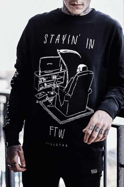 KILL STAR CLOTHING(キルスター・クロージング) Stayin'In Sweatshirt