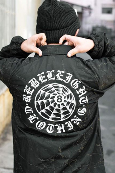 REBEL8 Externo Crackle Coaches Jacket Black