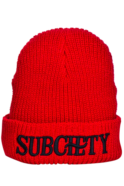 Subciety 7UNION × Subciety BEANIE -SALOON- RED