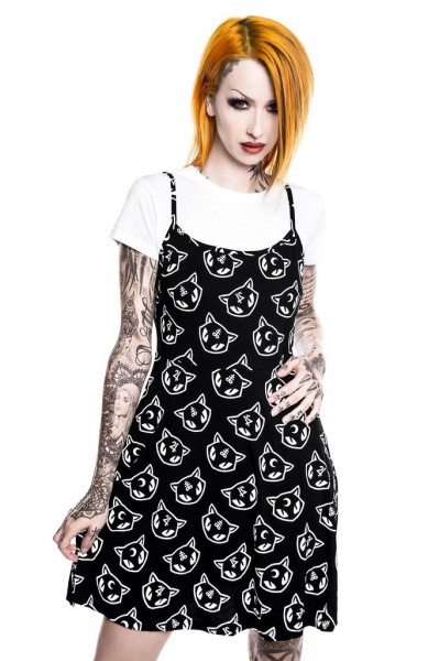 KILL STAR CLOTHING Kitty Kult Purr Grunge Skater Dress [B]