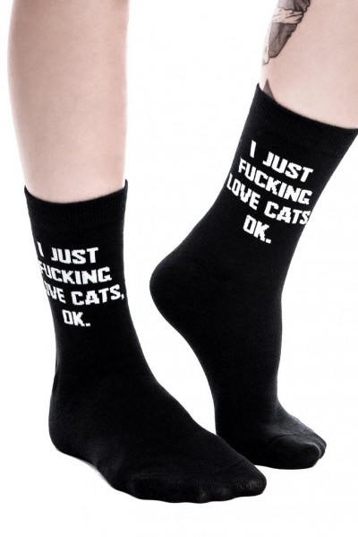 KILL STAR CLOTHING Cats Ankle Socks [B]