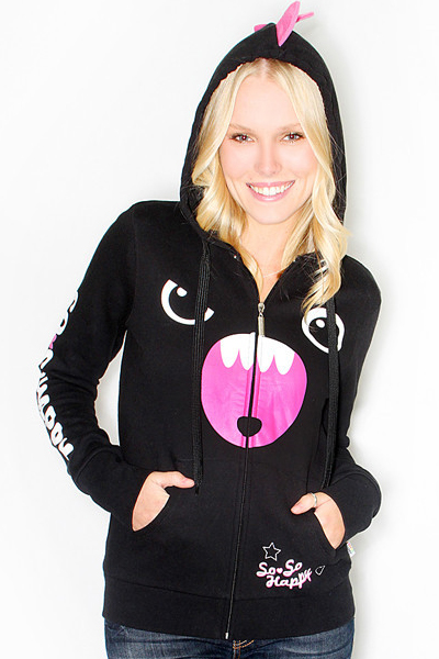 SO SO HAPPY SIQ Hoodie In Pink and Black