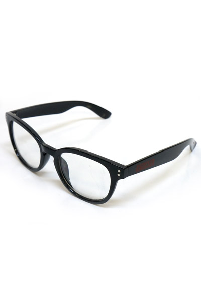 SQUARE (スクエア) OVAL CLEAR SUNGLASS BLACK