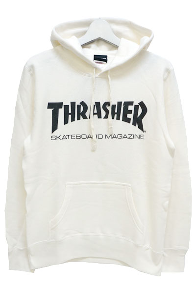 THRASHER TH8501FT MAG FRENCH TERRY HOODIE WHITE