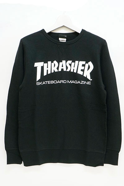 THRASHER TH8401FT MAG FRENCH TERRY CREW SWEAT BLACK