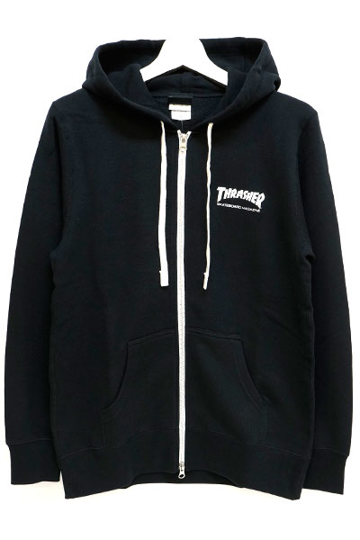 THRASHER TH8601FT MAG FRENCH TERRY ZIP HOODIE BLACK
