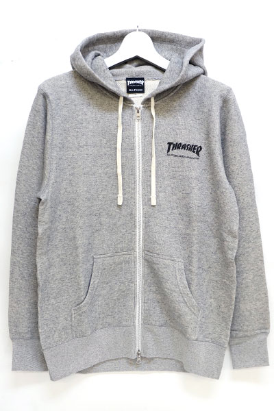 THRASHER TH8601FT MAG FRENCH TERRY ZIP HOODIE GRAY