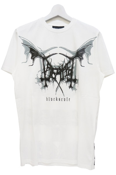 BLACK SCALE WING TEE WHITE