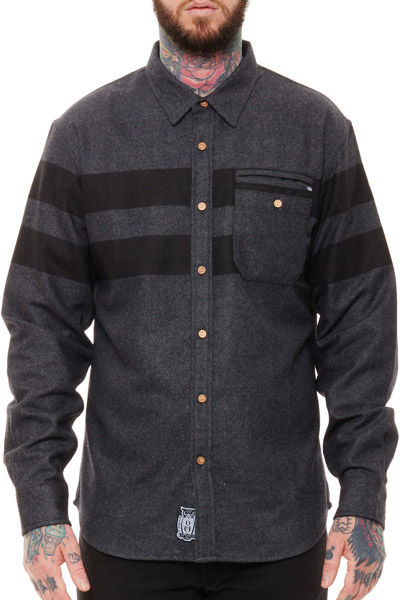 REBEL8 STRIPED BUTTON-UP