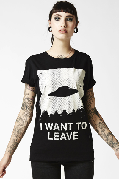 DISTURBIA CLOTHING I Want To Leave Ladies T-Shirt