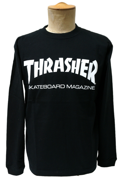 THRASHER Mag LogoLong Tee BLK/WHT