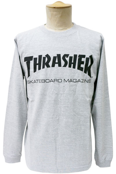 THRASHER Mag LogoLong Tee GRY/BLK