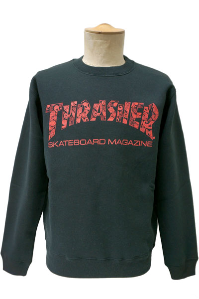 THRASHER PAISLEY MAG LOGO SWEAT BLK/RED