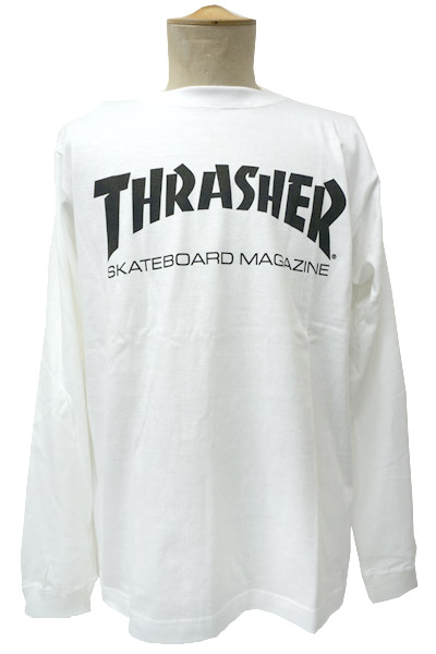 THRASHER Mag LogoLong Tee WH/BK