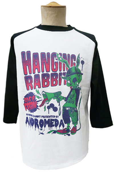 BLACK HOLE BUNNY ラグラン Hanging Rabbit GRN/WHT/BLK