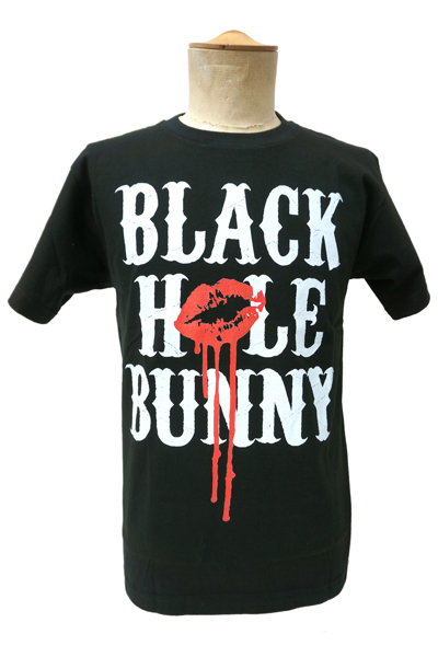 BLACK HOLE BUNNY Tシャツ Lip Logo BLK/RED