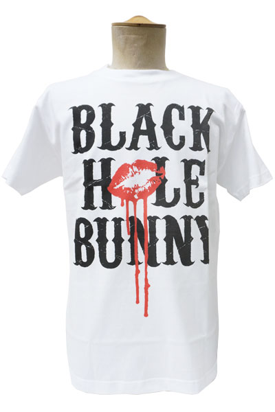 BLACK HOLE BUNNY Tシャツ Lip Logo WHT