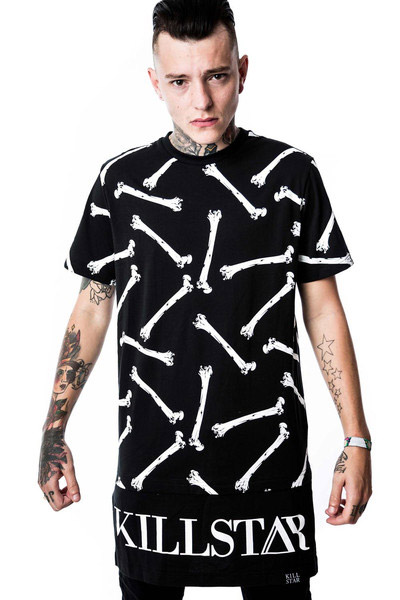 KILL STAR CLOTHING Bony T-Shirt X-LONG