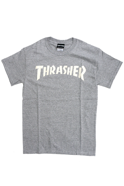 THRASHER Felt Mag Logo Tee GRY