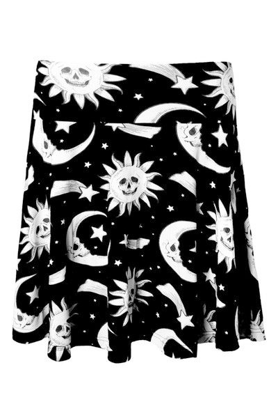 KILL STAR CLOTHING Cozmic Death Skater Skirt