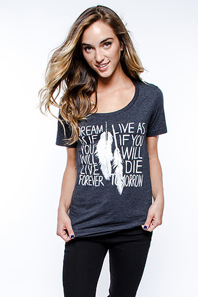 GLAMOUR KILLS SEIZE THE DAY SCOOP NECK