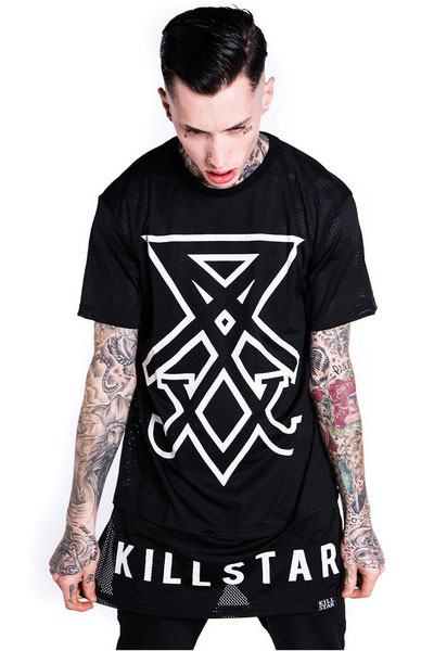 KILL STAR CLOTHING THE LIGHT PERFORATED T-SHIRT