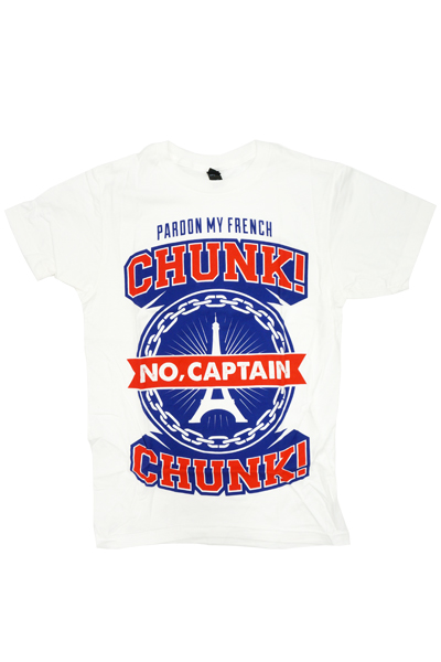 CHUNK!NO,CAPTAIN CHUNK! Eiffel Tower White T-Shirt