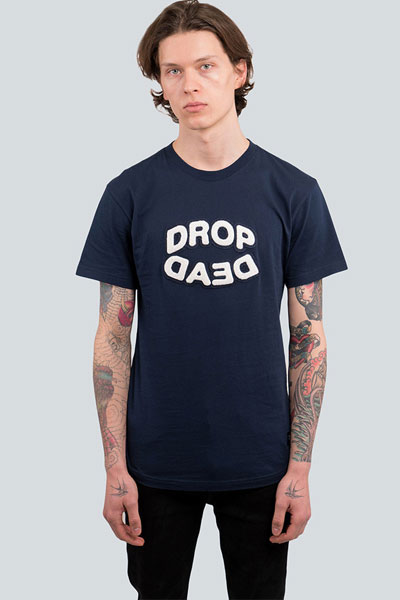 DROP DEAD CLOTHING (ドロップデッド・クロージング) Concrete T-shirt Navy