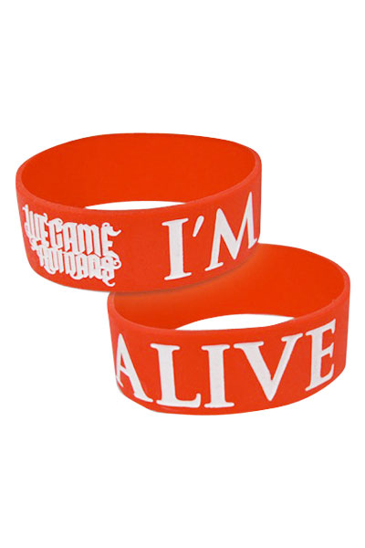 WE CAME AS ROMANS Alive Red Rubber Bracelet