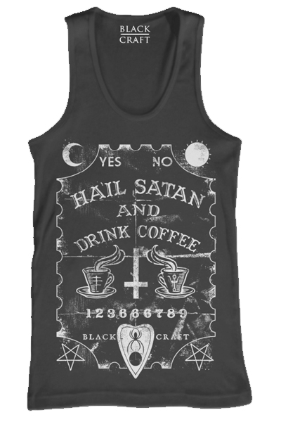 BLACK CRAFT Hail Satan And Drink Coffee Tank top