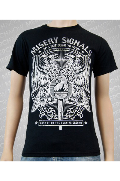 MISERY SIGNALS Eagle Flame BlackT-Shirt