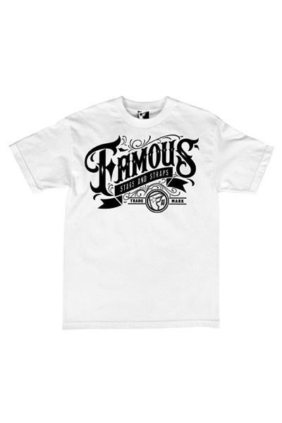 FAMOUS STARS AND STRAPS Trademark T-shirt White