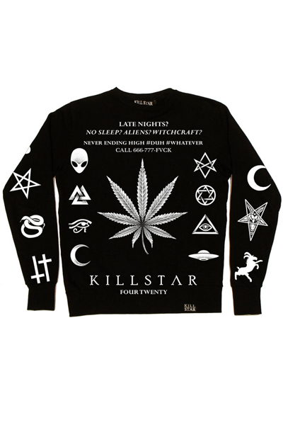 KILL STAR CLOTHING 420 SWEATSHIRT