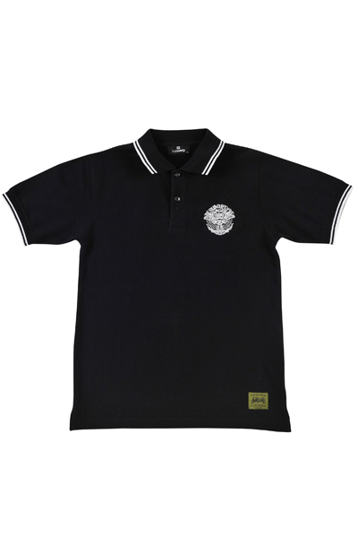 Subciety EMBROIDERY POLO S/S BLACKII Riot ANGELS