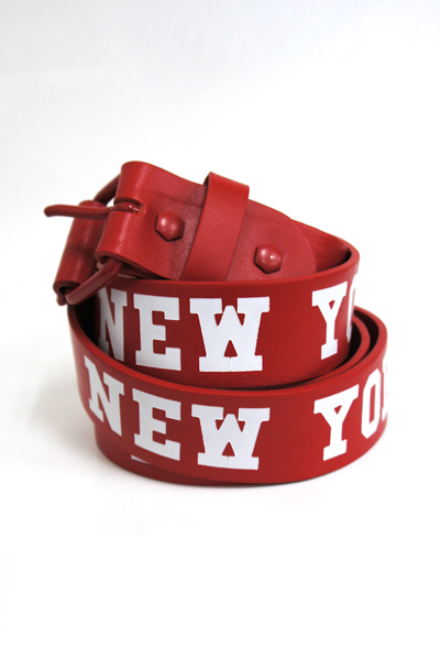 raise 8 apparel NY leather belt RED