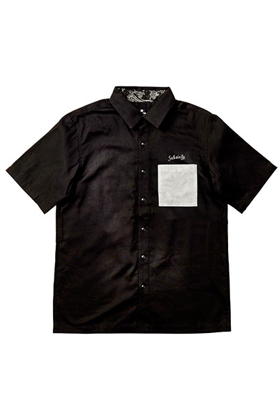 Subciety POCKET PALM SHIRT S/S-Conductor- BLACK