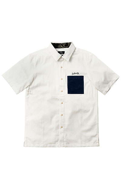 Subciety POCKET PALM SHIRT S/S-Conductor- WHITE