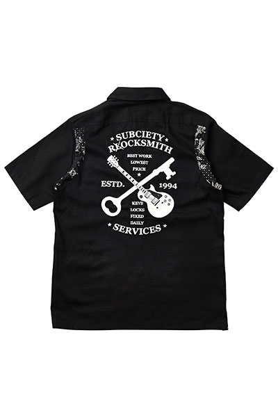 Subciety WORK SHIRT S/S-ROCK SMITH- BLACK