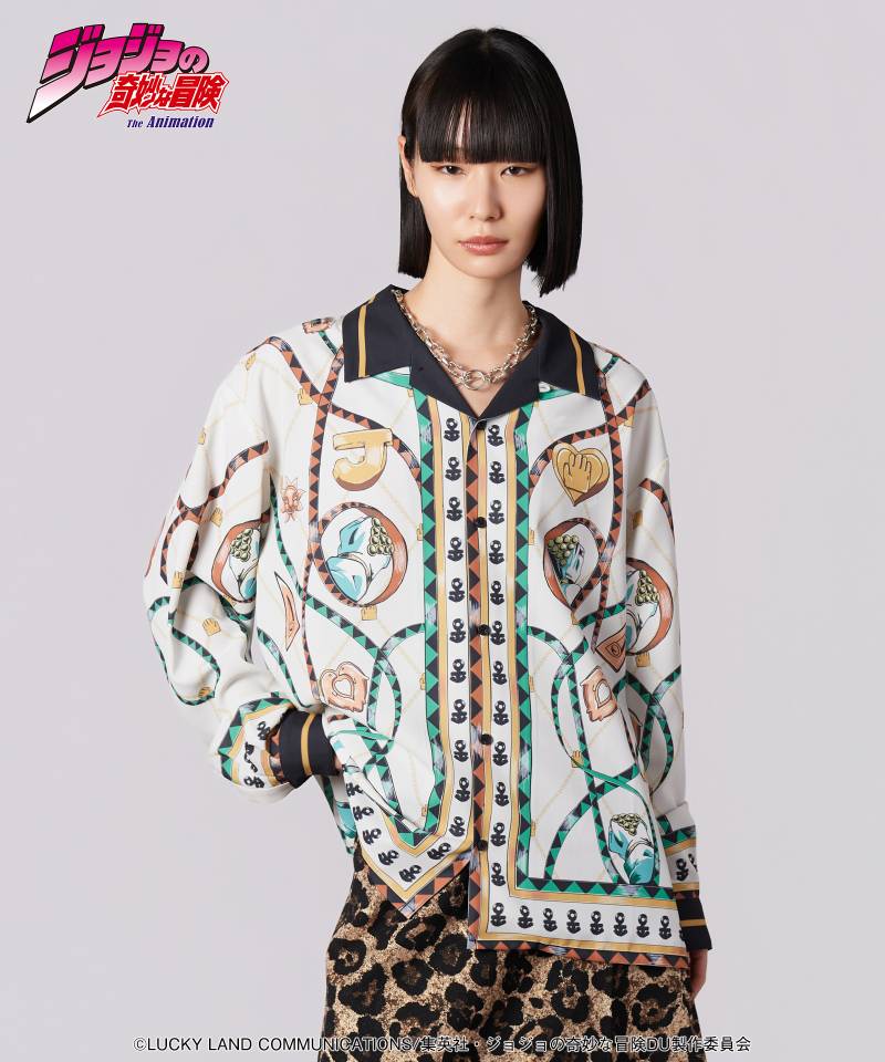 【予約商品】ジョジョの奇妙な冒険xglamb(グラム) Jotaro Shirt - White