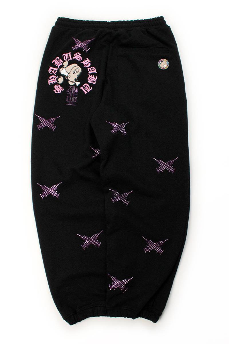 【予約商品】GALFY（ガルフィー）SHABUSHABUスウェパン - BLACK/PINK