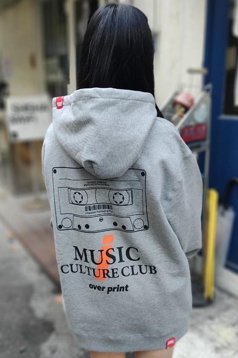 over print (オーバープリント) MCC Hoodie heather gray