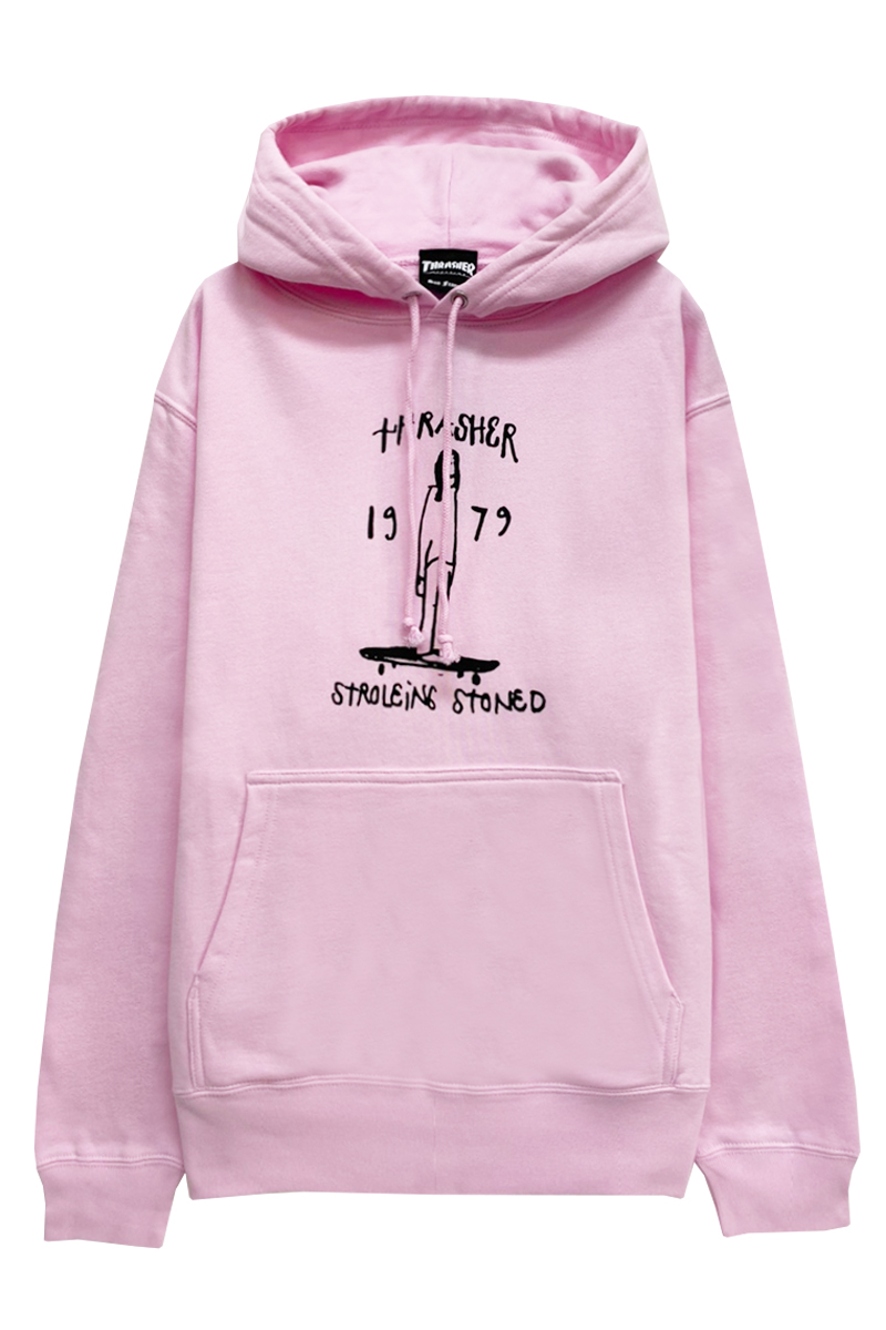 THRASHER (スラッシャー) TH95166VPL GONZ STROLEING HOODIE L.PINK