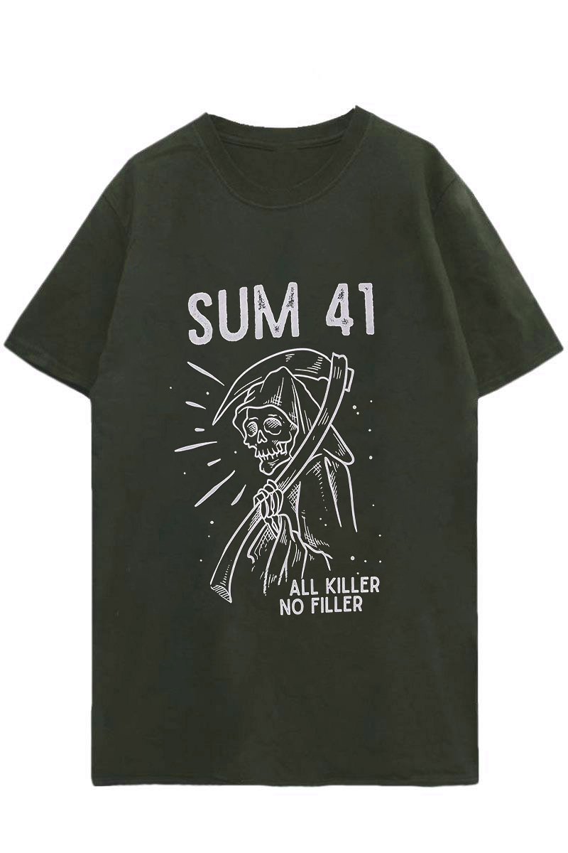 新年の贈り物 T-SHIRT: UNISEX SUM41 REAPER バンドT / ロックファッション / ミュージシャン