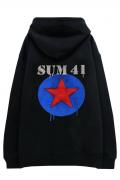 SUM 41 UNISEX ZIPPED HOODIE: STAR LOGO (BACK PRINT, EX-TOUR)