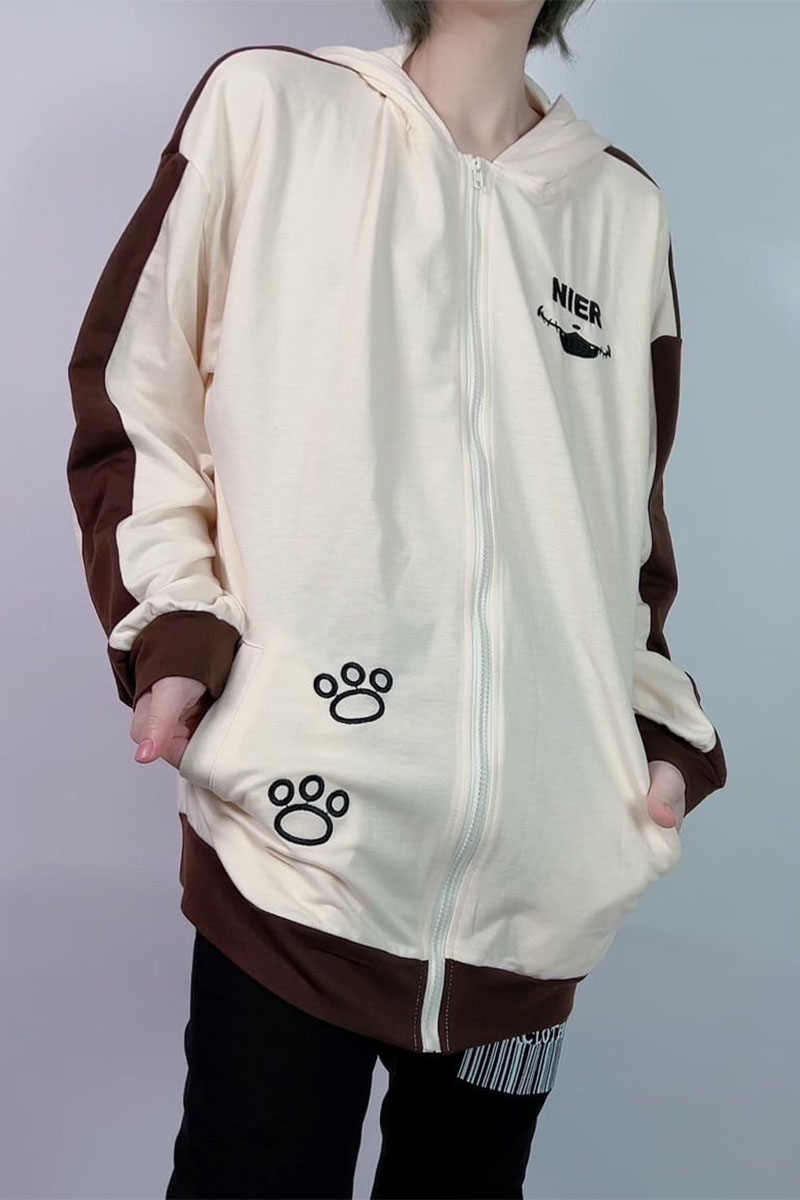 NieR (ニーア) ミケ配色ZIP OUTER【猫耳付き】 / ロック NieR (ニーア) ミケ配色ZIP OUTER【猫耳付き】 / ロック