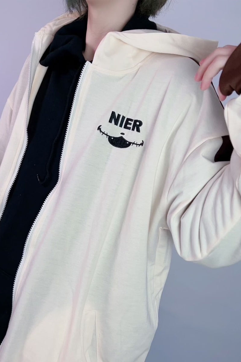 NieR (ニーア) ミケ配色ZIP OUTER【猫耳付き】 / ロック NieR (ニーア) ミケ配色ZIP OUTER【猫耳付き】 / ロック